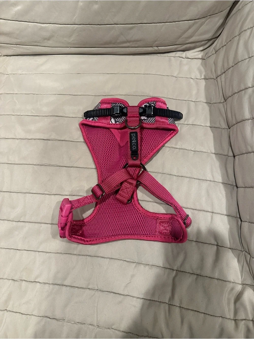Pink Skull Print Dog Harness